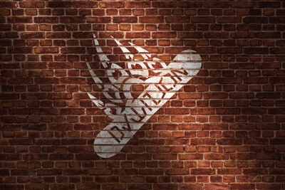 Dywizjon Logo na murze